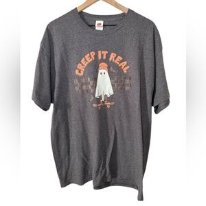 Unisex Hanes "Creep It Real" Halloween Graphic Tee size XL Women Men